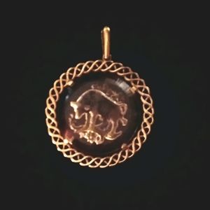 ♥️Vtg CROWN TRIFARI Taurus Zodiac Pendant